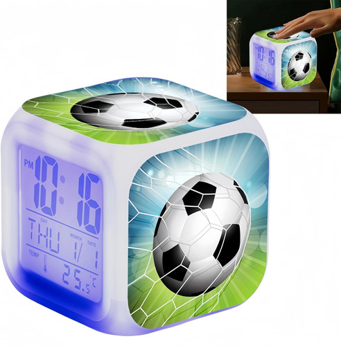 Football clock digital alarm - football,
